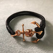 Load image into Gallery viewer, Tempus Fugit Anchor Skull Bronze