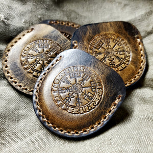 Leather Sleeves for Coins & Tempus Fugit Worry Stones