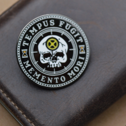 Tempus Fugit / Memento Mori Enamel Pin