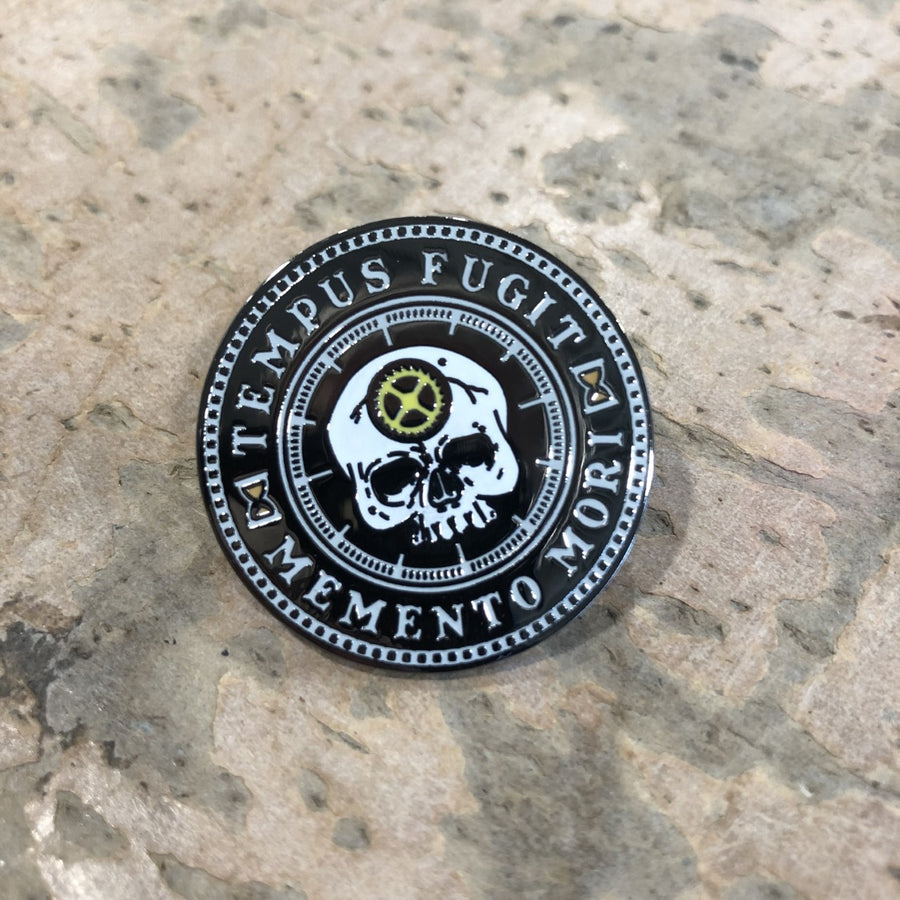 Tempus Fugit / Memento Mori Enamel Pin