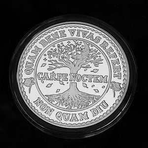 Carpe Noctem Coin - .999 Fine Silver (back)