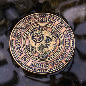 Carpe Noctem Coin - Antique Bronze (front)