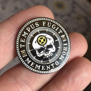 Tempus Fugit / Memento Mori Enamel Pin