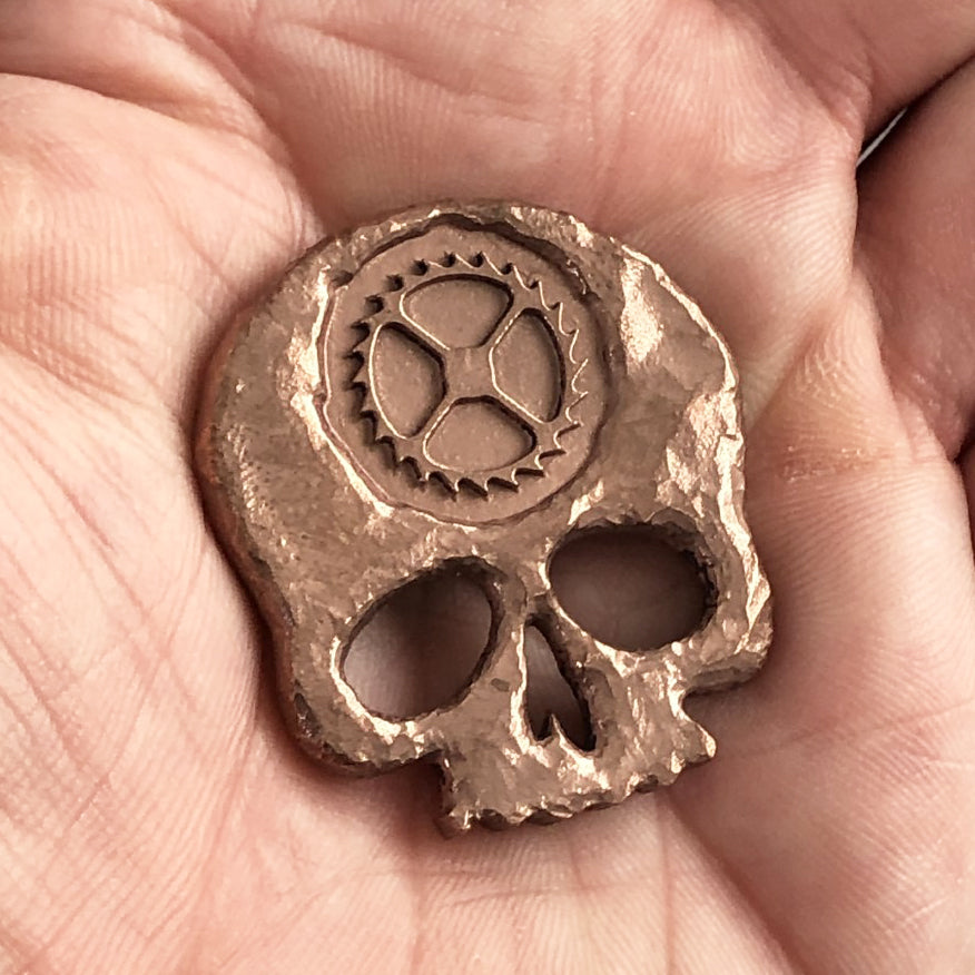 Tempus Fugit Curio/Worry Stone - Solid Copper